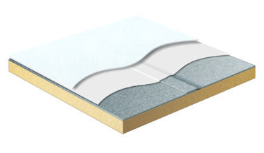 graphic of steps for Fibermaxx application on MOD-BIT roof