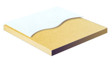 illustration of FiberMaxx application on sprayed polyurethane foam roof