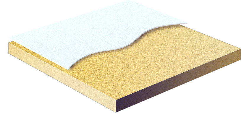 illustration of FiberMaxx application on sprayed polyurethane foam roof