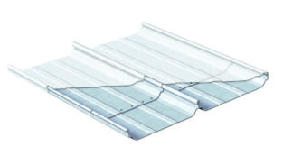 illustration of FiberMaxx application on standing seam metal