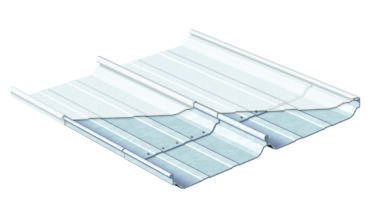 illustration of FiberMaxx application on standing seam metal