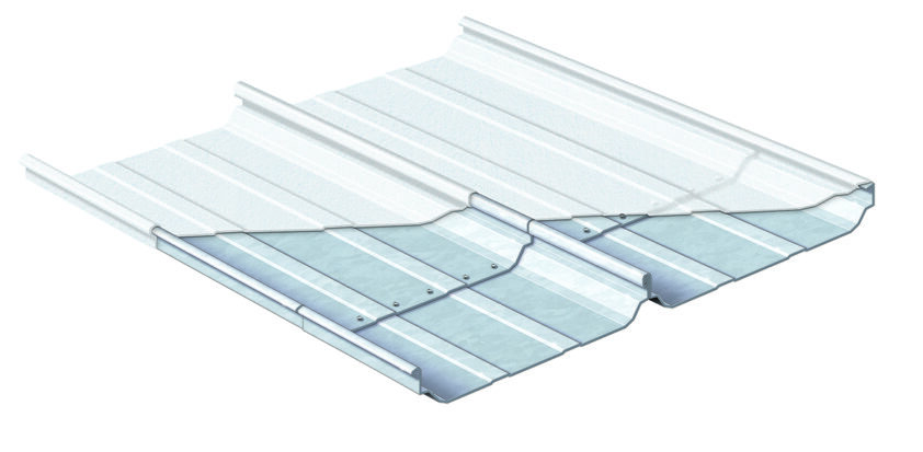 illustration of FiberMaxx application on standing seam metal