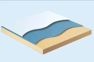 graphic of fiberseal base applied to SPF Foam roof